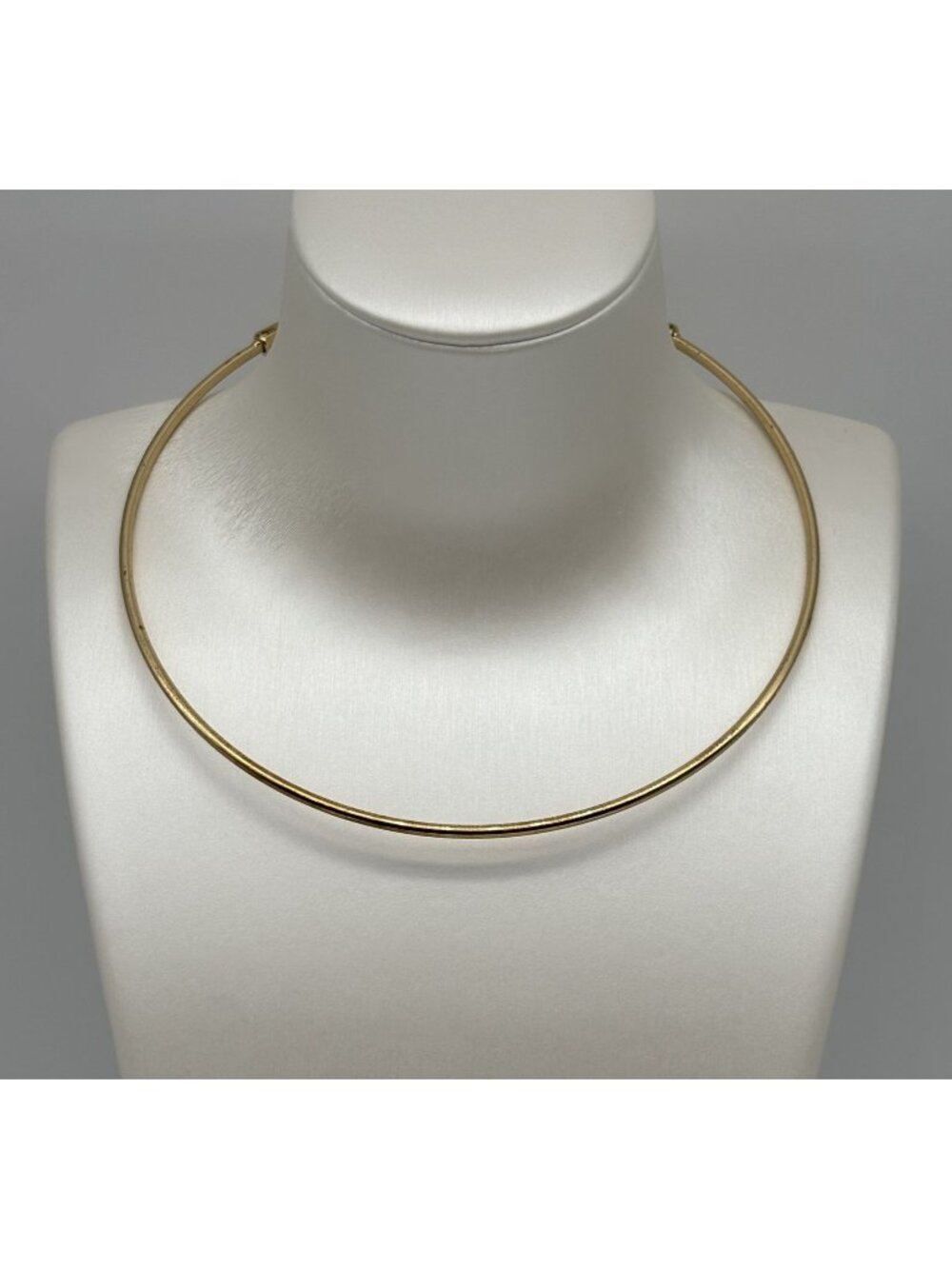 Vintage Cato Fashions Rigid Wire Collar Necklace Gold Tone Adjustable Signed